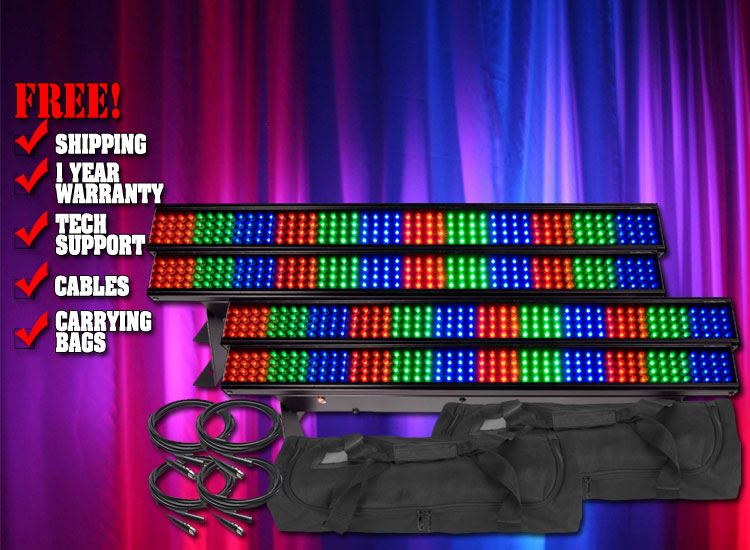 Chauvet DJ COLORstrip Mini Quad Travel Pack