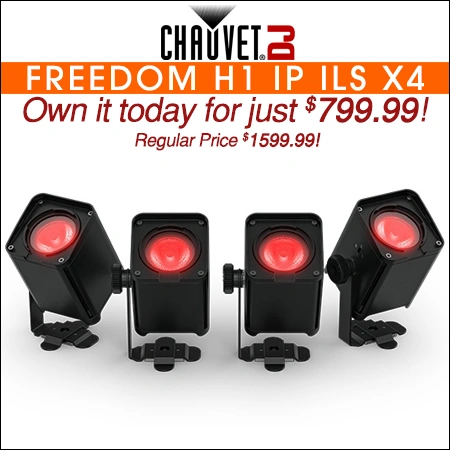 Chauvet DJ Freedom H1 IP ILS X4 RGBAW+UV LED wash lights