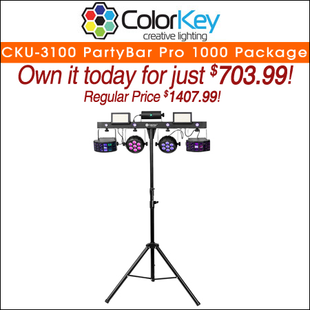 ColorKey CKU-3100 PartyBar Pro 1000 Professional Lighting Package