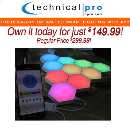 Technical Pro 10x Hexagon Dream LED Smart Lighting with APP