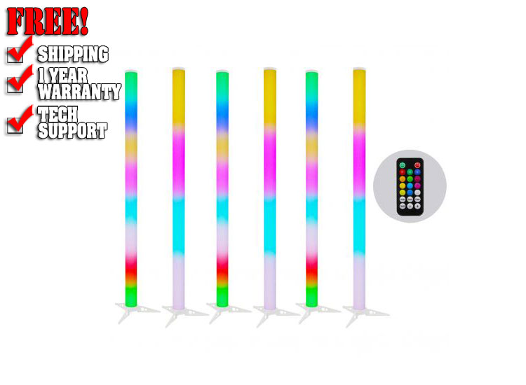 JMAZ Lighting JZ2006 Galaxy Tube 6pk Battery Powered LED Effect Tube