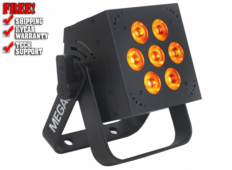 Mega Lite Baby Color H84 Hex 7x12W RGBWA+UV LED Wash Light