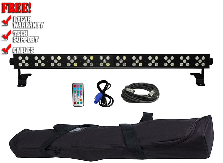 XStatic X-BAR60RGBWA-B IRC Dazzler RGBWA LED Uplight with Carry Case Package 