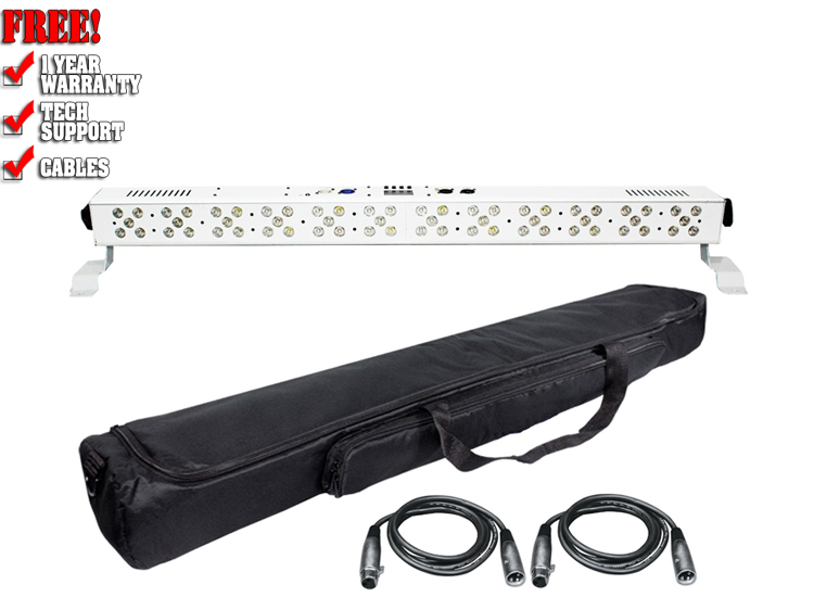 XStatic X-BAR60RGBWA-B IRC Dazzler RGBWA LED Uplight with Carry Bag Package 