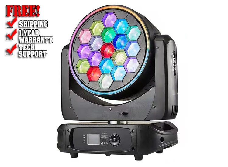 19PCs 40W BEE EYES LED MOVING HEAD Light with Ring