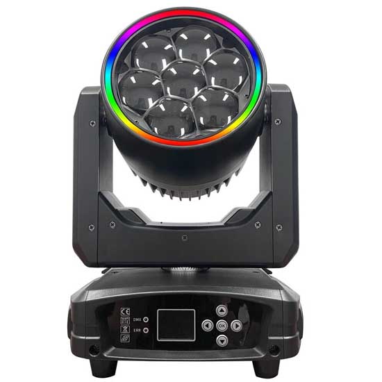 7*40W Mini Bee Zoom Wash Moving Head with LED Ring