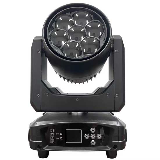 7*40W Mini Bee Zoom Wash Moving Head with LED Ring
