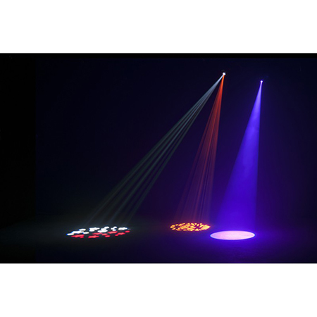 (2) American DJ Pocket Pro Pearl LED White Mini Moving Heads with Universal Remote & Carry Bag Package