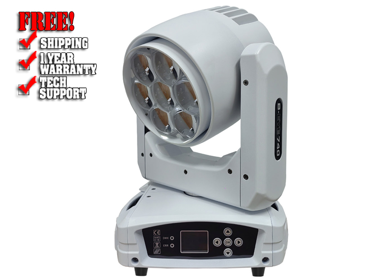 Bee Eye 7PCs 40W LED Moving Head Light White