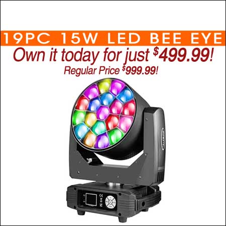 19pc 15W LED BEE EYE Moving Head Light