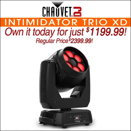 Chauvet DJ Intimidator Trio XD 3-in-1 LED Moving Head Light