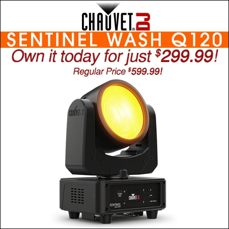 Chauvet DJ Sentinel Wash Q120 RGBW LED Moving Head Wash Light