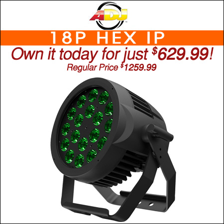 ADJ 18P Hex IP 18x12W RGBAW+UV IP65 Rated LED Par Light