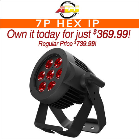 ADJ 7P Hex IP 7x12-Watt RGBAW+UV IP65 Rated LED Par Light