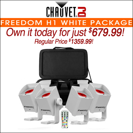 Chauvet DJ Freedom H1 Wash Light System (white) Package