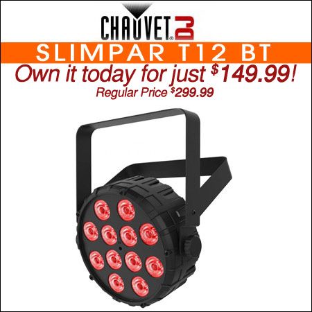  Chauvet SlimPAR T12 BT RGB LED Par with Bluetooth DMX 