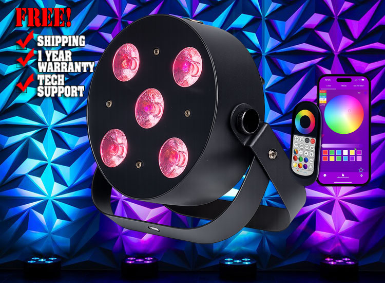 ColorKey MobilePar HEX 5 Wireless RGBAW+UV LED Par