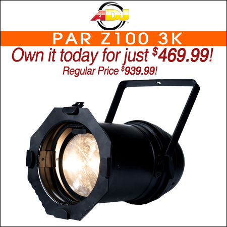 American DJ Lighting PAR Z100 3K 100-Watt LED Par Can with Zoom