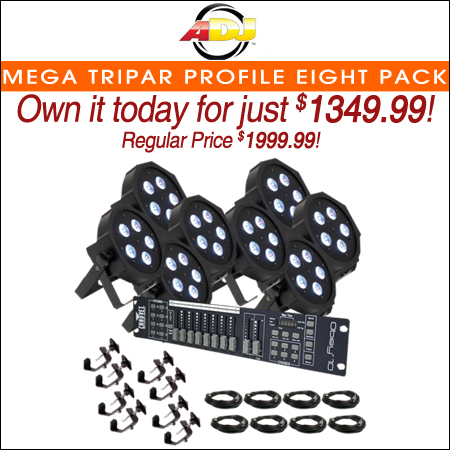 American DJ Mega TRIPAR Profile Eight Pack Uplighting System