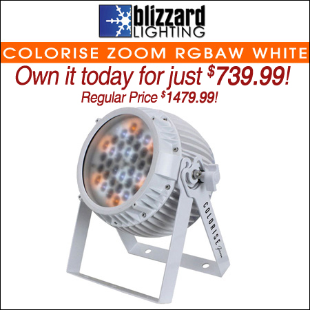 Blizzard Colorise Zoom RGBAW White LED Light