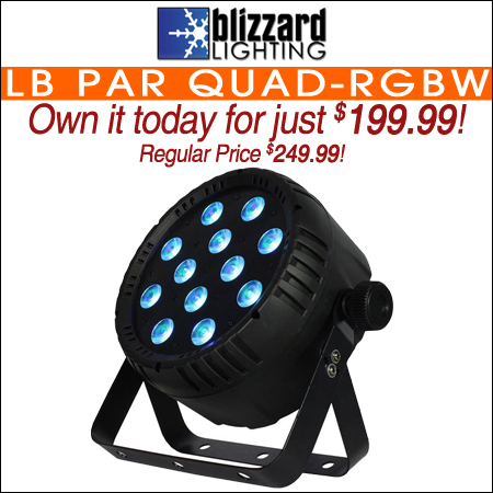 Blizzard LB PAR Quad 12x10-Watt RGBW LED Wash Light