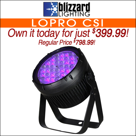 Blizzard LoPro CSI 36x3-Watt UV LED Wash Black Light