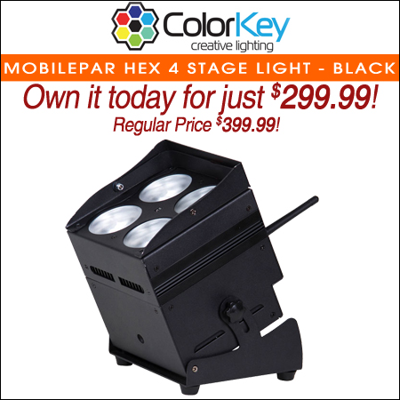 ColorKey MobilePar Hex 4 Stage Light - Black