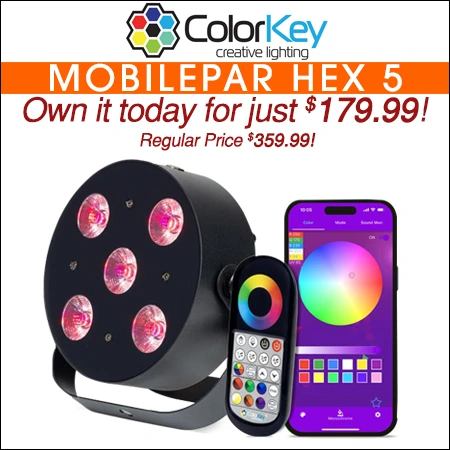 ColorKey MobilePar HEX 5 Battery-Powered LED Par Light