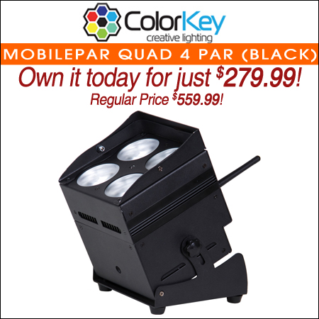 ColorKey MobilePar QUAD 4 PAR Light (Black)