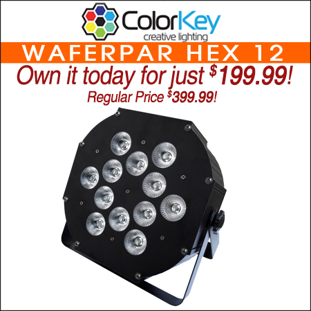 ColorKey WaferPar HEX 12 RGBAW+UV LED Wash Light