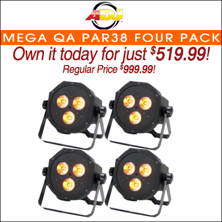 American DJ Mega QA PAR38 Four Pack Uplighting System