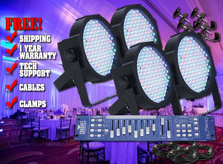 American DJ Mega Par Profile Four Pack Uplighting System