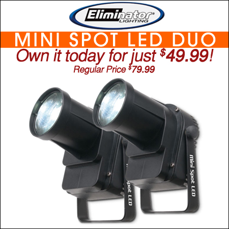  Eliminator Lighting Mini Spot LED Value Pack