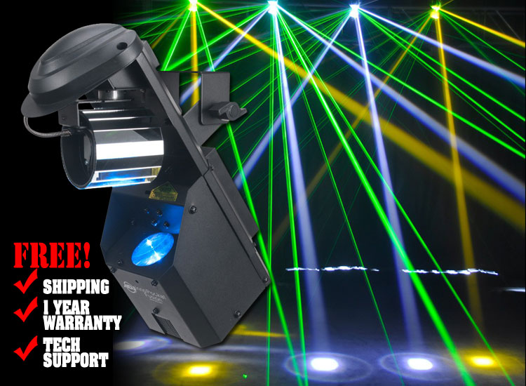 12-Watt LED DMX Barrel Mirrored Scanner