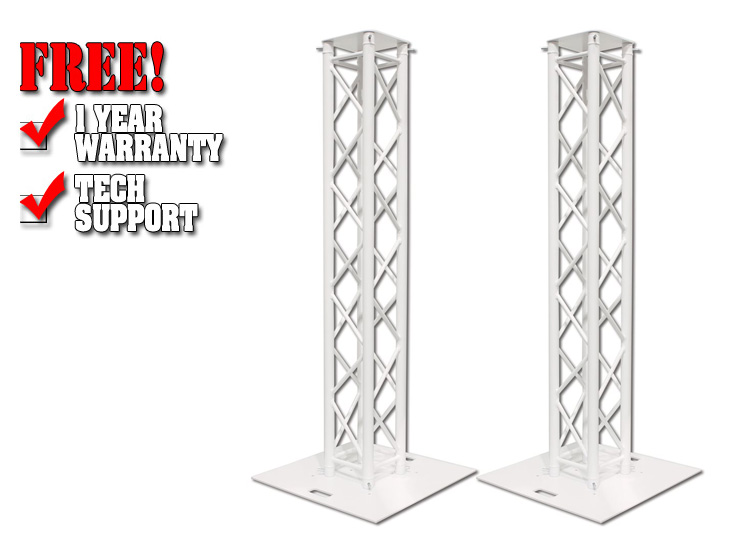 Global Truss White Lighting Truss 8.20 Ft F34 Dual Totem System