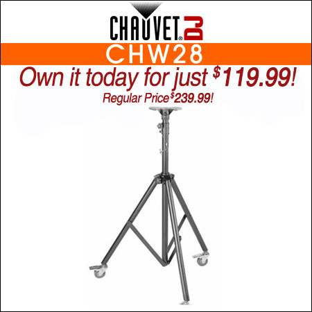  Chauvet DJ CHW28 Followspot Stand w/ Wheels 