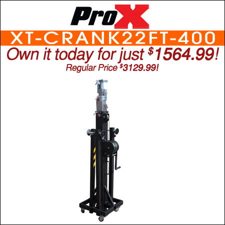 ProX XT-CRANK22FT-400 Heavy Duty 22FT high truss crank up lighting stand 400lbs load