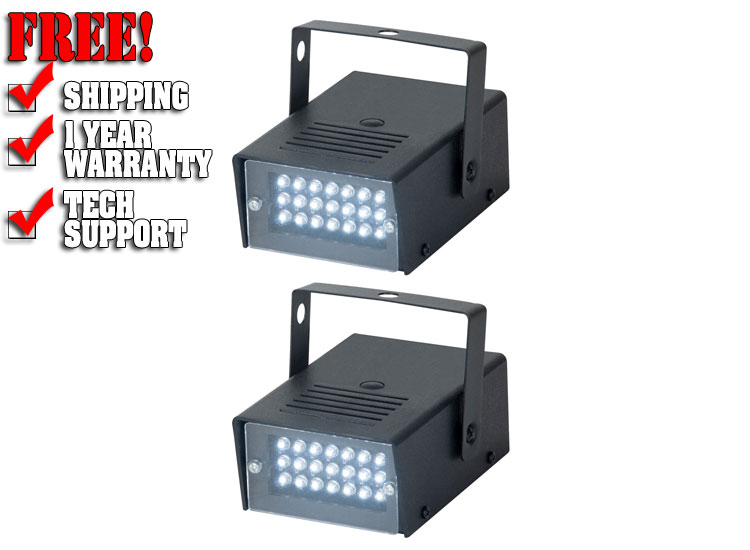 American DJ S81 LED II Mini Strobe Lights Duo Package