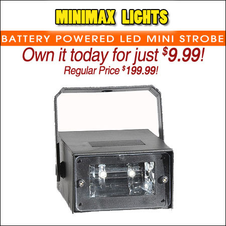  Battery Powered LED Mini Strobe 