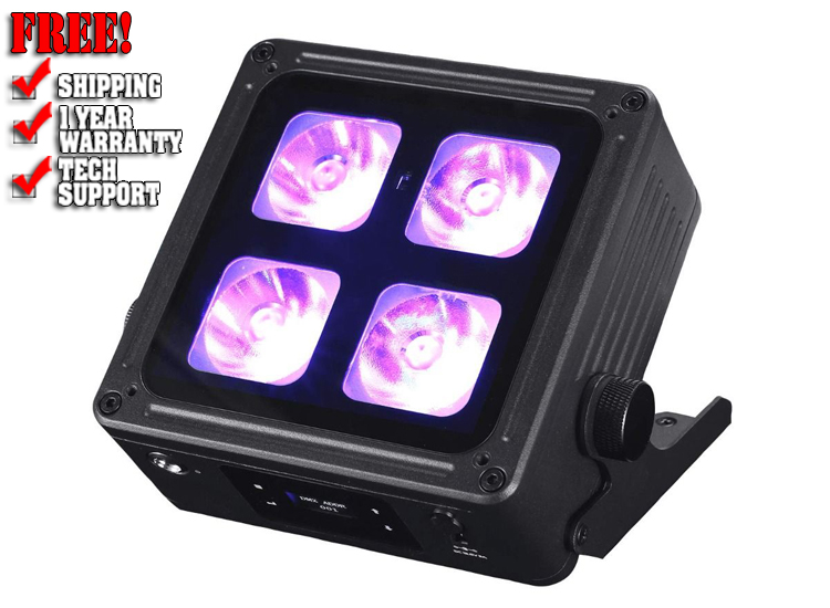 JMAZ Lighting JZ1040 MAD PAR 4IP 60W RGBWA+UV LED Battery Powered Outdoor Uplight