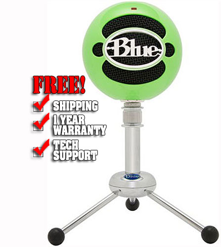 Blue Snowball USB Mic Pack - Neon Green