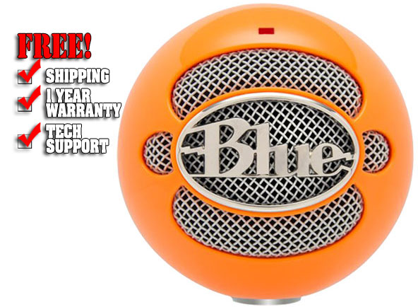 Blue Snowball USB Mic Pack - Neon Orange