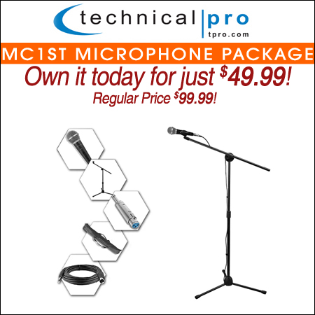 Technical Pro MC1ST Wired Microphone Starter Package