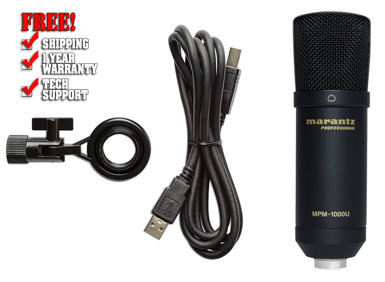 Marantz Professional MPM-1000U USB Condenser Microphone for DAW Recording or Podcasting