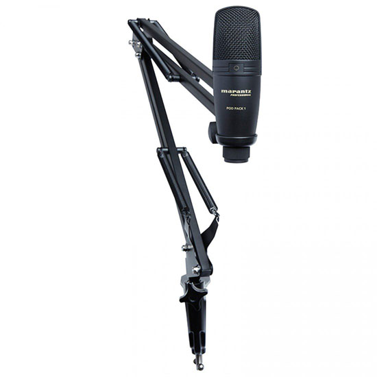 Marantz Professional Pod Pack 1 USB Microphone with Broadcast Stand and Cable