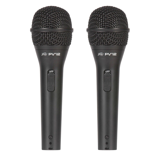 Peavey PVi 2 Cardioid Unidirectional Dynamic Vocal Microphone (2 Pack)  