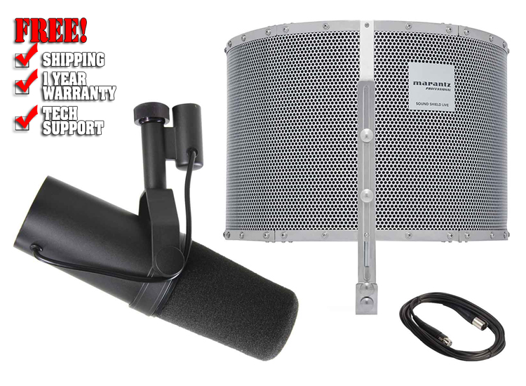 Shure SM7B Vocal Microphone with Marantz Professional Sound Shield Live Package