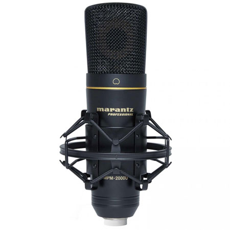 Marantz Professional MPM-2000U USB Condenser Microphone Packaged with Samson SR850 Studio Headphones