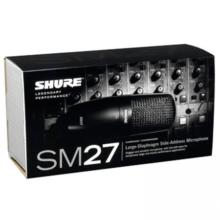 Shure SM27 Multi-Purpose Microphone with Comfort-Fit In-Ear Headphones (black) Package