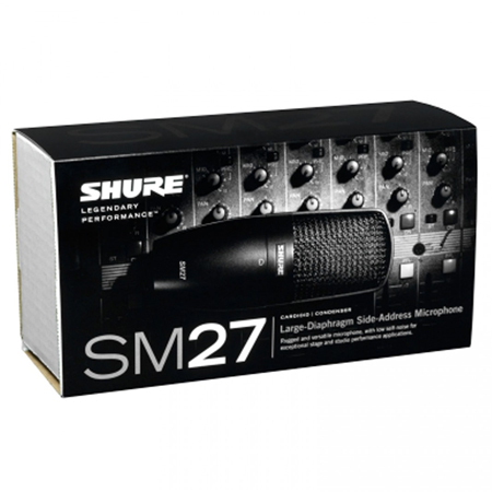 Shure SM27 Multi-Purpose Microphone with Comfort-Fit In-Ear Headphones (white) Package